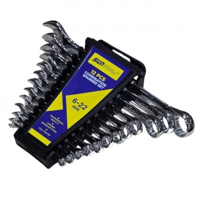 ست آچار 12 عددی یکسر تخت یکسر رینگی برند سان تولز sun tools ست آچار 12 عددی یکسر تخت یکسر رینگی برند سان تولز sun tools