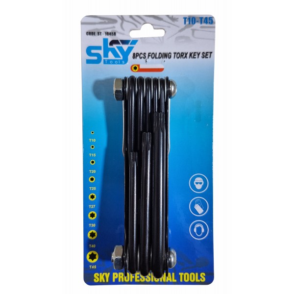 ست آچار آلن ستاره ای چاقویی اسکای SKY مدل T10-T45